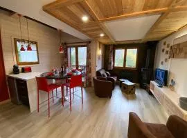 Chalet duplex avec poêle à bois, parking et WiFi - FR-1-343-166