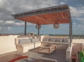 Kataleya Tulum by Zaazil - Stylish & Luxury Penthouse & Apartment , Up to 16 People, Private Pool, Private Hot Tub, Terrace and Roof Top in Luum Zama in the Jungle