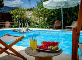 Villa Melina with pool by the sea, hotel Epidauroszban