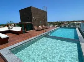 flat rooftop em praía de carneiros