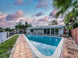 Central Waterfront Villa Salt Wtr Pool Near Beach – hotel w mieście Fort Lauderdale