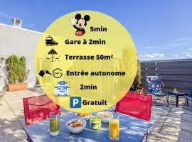 La terrasse Disney/Gare/Centre à 3min parking free