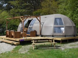 Panoramatent, in de natuur aan zee, luxury tent in Callantsoog