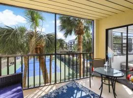 Island-style riverfront condo with pools and spas