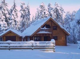 Norwegian Log Cabin The Roe Deer -sauna & hot tub, cheap hotel in Keith