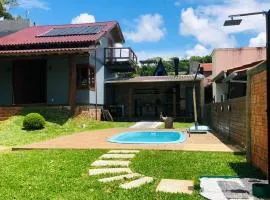 chalé da reserva com piscina