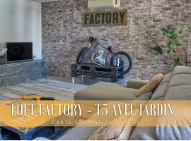 The Loft Factory 4 Chambres Vue Garonne + Jardin, loma-asunto kohteessa Lormont