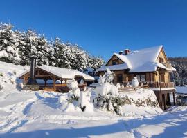 Solna Chata-dom na wyłączność Grota solna, balia, sauna, basen, Hotel in Rajcza