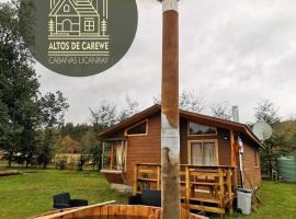Cabañas Altos de carewe , Lican Ray chile, hotel v destinaci Licanray