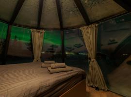 Aurora River Camp Glass igloos & cabins, cheap hotel in Kiruna