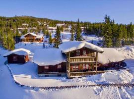 Grand cabin on Nesfjellet Alpin with ski in out, semesterhus i Nes