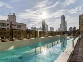 Balneário Camb 1 QT + 1 CM - 2 qd praia/merc