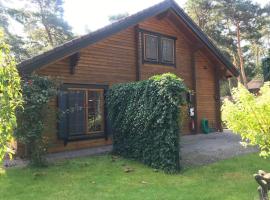 Houten chalet/bungalow in het bos, sauna, jacuzzi, Bungalow in Meijel
