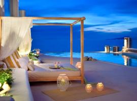 5 bedrooms villa with sea view private pool and enclosed garden at Mykonos โรงแรมในอายิโอส อิโออันนิส มิโกนอส