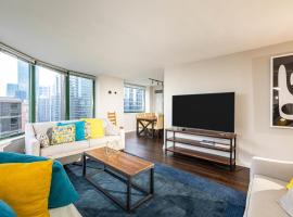3b/3b SkyLoft with Navy Pier View Gym & Pool by ENVITAE, hotell i Chicago