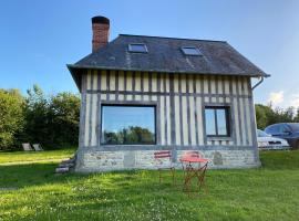 Maisonnette au calme, 15 kms Honfleur/Deauville、Les Authieux-sur-Calonneの別荘