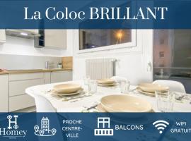 HOMEY LA COLOC BRILLANT - Colocation haut de gamme de 3 chambres uniques et privées / Proche centre-ville et transports en commun / Balcons / Wifi gratuit, hotell i Annemasse