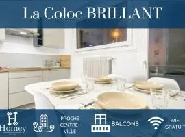 HOMEY LA COLOC BRILLANT - Colocation haut de gamme de 3 chambres uniques et privées / Proche centre-ville et transports en commun / Balcons / Wifi gratuit