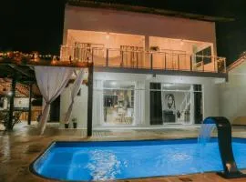 Vila hangloose vista da lagoa