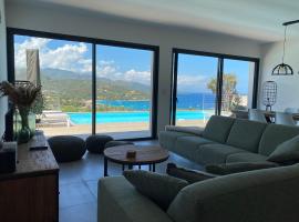 Villa Pura Corsica with sea view and private pool, Ferienhaus in Conca