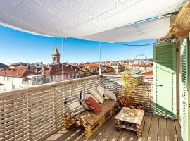 #9 Opera's Duplex panoramic Sea View Terrace & AC 1min to Beach