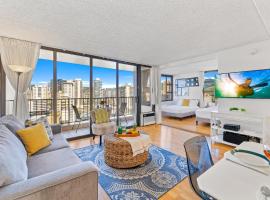 Ocean View, Walk to Waikiki Beach, Wi-Fi & Parking, hotel v Honolulu