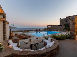 Villa Myrto, breathtaking Aegean view, 5' from Koundouros beach, viešbutis šeimai mieste Koundouros
