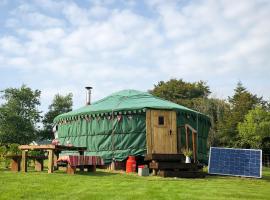 'Villager' the Yurt at Pentref Luxury Camping, luxury tent in Penuwch