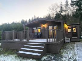 Stunning 4-bedroom Cabin with Hot Tub in Beattock!, хотел в Beattock