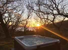 Snowdonia Mawddach Cabin and hot tub Glamping, chalet in Barmouth