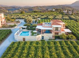 Cretan Vineyard Hill Villa 2، فيلا في Áno Kalésia