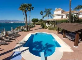 Andalusian villa on the sea and the bay of Malaga
