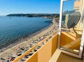 Departamento Playa Bellavista, estacionamiento privado, vista al mar, 2 dormitorios 3 camas