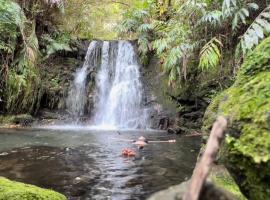 Big Island Waterfall Home Entire 2 bed 1 bath, feriebolig i Ninole