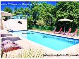 SOUS UN OLIVIER Gîte Le Chêne, au calme avec climatisation et piscine