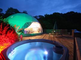 Sunridge Geodome with private Hot tub, family hotel in Plymouth
