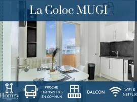 HOMEY LA COLOC MUGI - Colocation haut de gamme - Chambres privées - Balcon - Wifi et Netflix - Proche transports commun, B&B/chambre d'hôtes à Annemasse