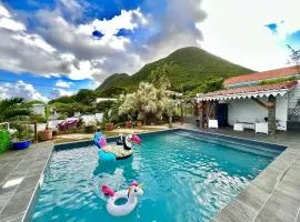 Villa de 3 chambres avec vue sur la mer piscine privee et jardin clos a Le Diamant a 1 km de la plage