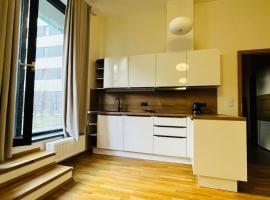 Apartment Holesovice, garden, garage: Prag, Praha-HoleÅ¡ovice Tren İstasyonu yakınında bir otel