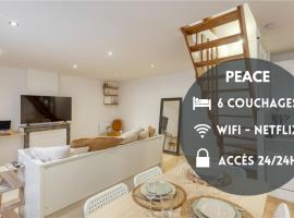 Peace-6pers-Wifi-Boite à clé 24/7-Parking-Netflix:  bir kiralık tatil yeri