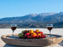 Bella-Maria at Aptera with mountain and sea view !!, cheap hotel in Chania Town