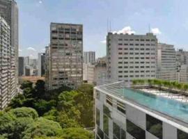 Loft Moderno, com garagem apto 1106, hotel berdekatan Sao Paulo City Hall, São Paulo
