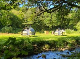 Exclusive Use Riverside Landpods at Wildish Cornwall, glamping site in Bodmin