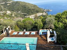 Luxurious studio suite near Monaco with sea view, hotel in Èze