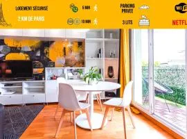 ANJA - Top Hôte Paris - 6 Personnes Balcon Parking