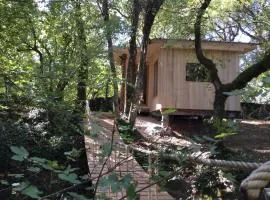 cabane lodge avec spa privatif