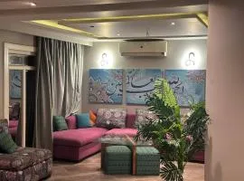 Apartment view wide garden at Madinaty