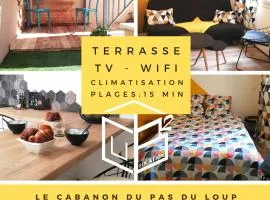 Le Cabanon du Pas du Loup - Studio climatisé RDC - proche mer