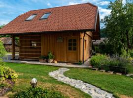 Cottage Happiness with Sauna and Natural Pool, hótel með bílastæði í Ribnica
