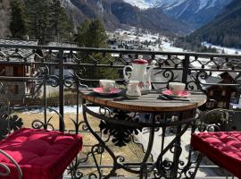 에볼레네 Lana - Chemeuille Double Ski Lift 근처 호텔 Heida, studio ensoleillé au village avec magnifique vue sur la Dent-Blanche